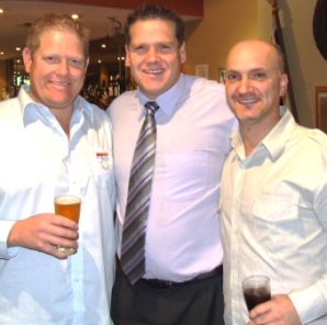 *L-R: Darren "Spud" Nagle, Geoff Smith and Lou Raffaele enjoy the night.